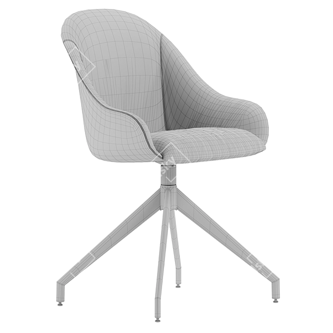 Potocco LYZ 918 GI: Sleek and Stylish Dining Chair 3D model image 5