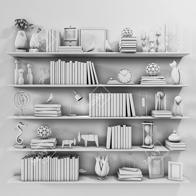 Versatile 3D Shelves: Vray + Corona 3D model image 3