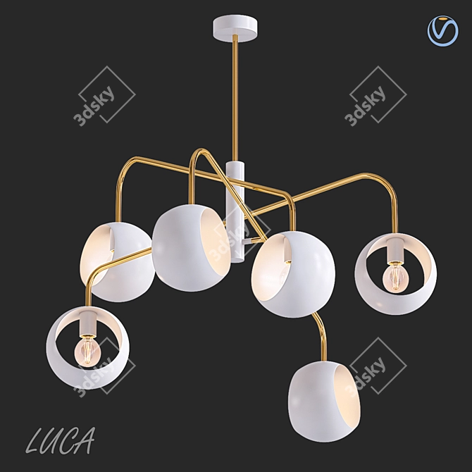 Modern European Pendant Light "Luca 3D model image 1