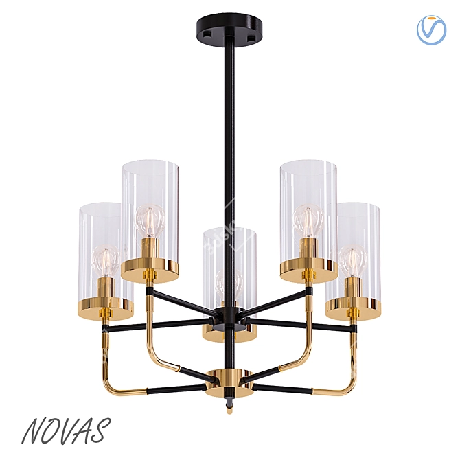 Modern Novas Lighting Fixture 3D model image 1