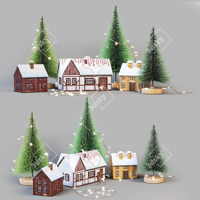 Festive Table Magic: New Year's Decor 3D model image 1