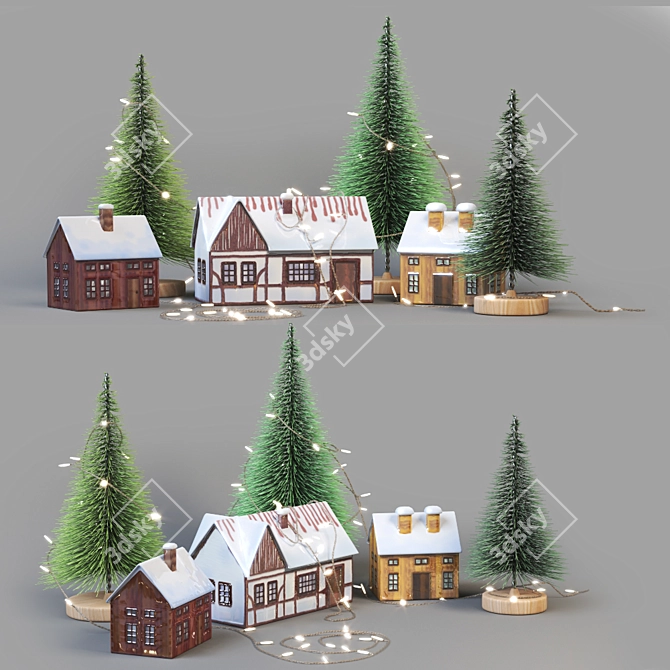 Festive Table Magic: New Year's Decor 3D model image 2