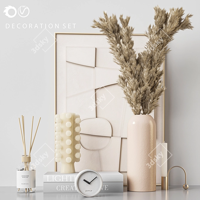 Chic Interior Decoration Set 3D model image 1