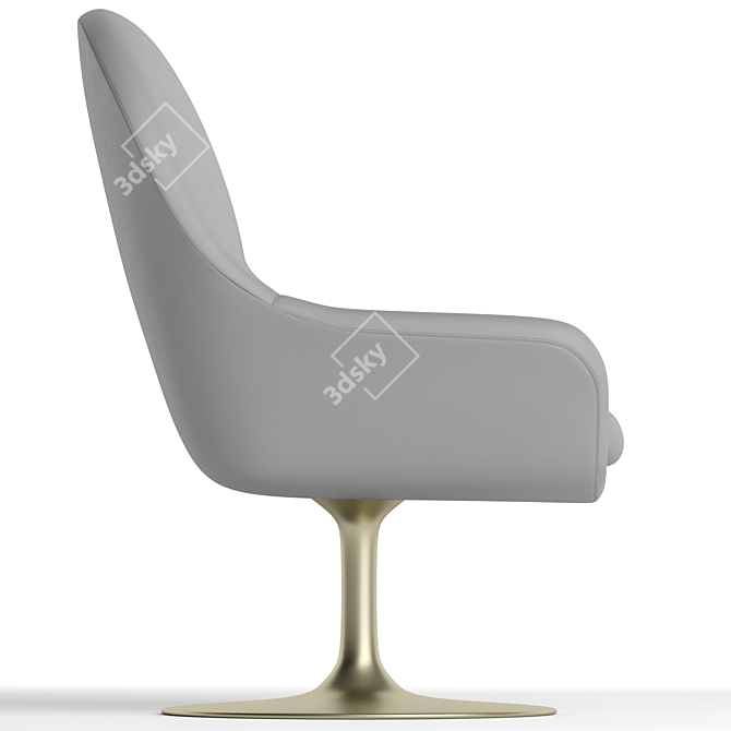 Natuzzi Adore Armchair: Luxurious Comfort in Compact Design 3D model image 3