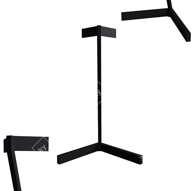 Mantra VECTOR Table Lamp - Modern Black Metal Design 3D model image 1