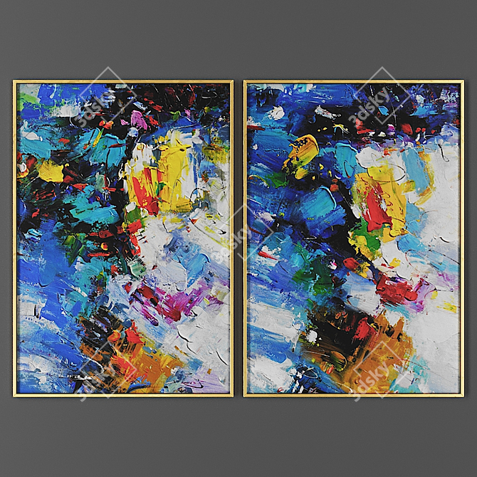 2-in-1 Art Collection Frame Set 3D model image 1