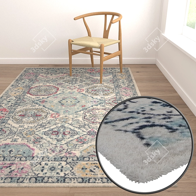 Versatile High-Quality Carpets Set 3D model image 5