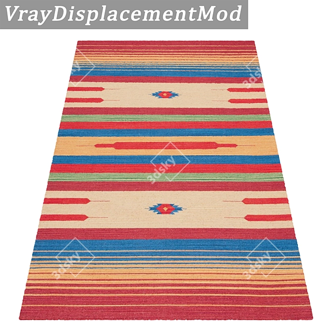 High Quality Set of 3 Carpets 3D model image 3