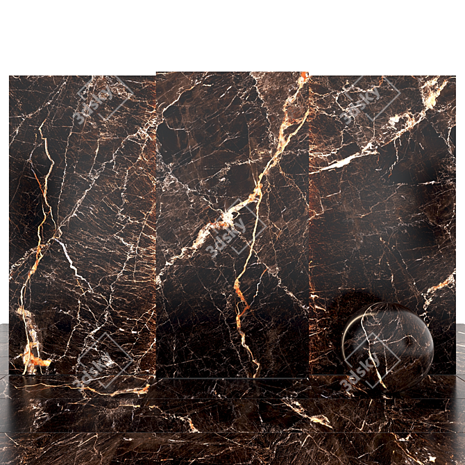 Elegant Java Brown Marble 3D model image 1