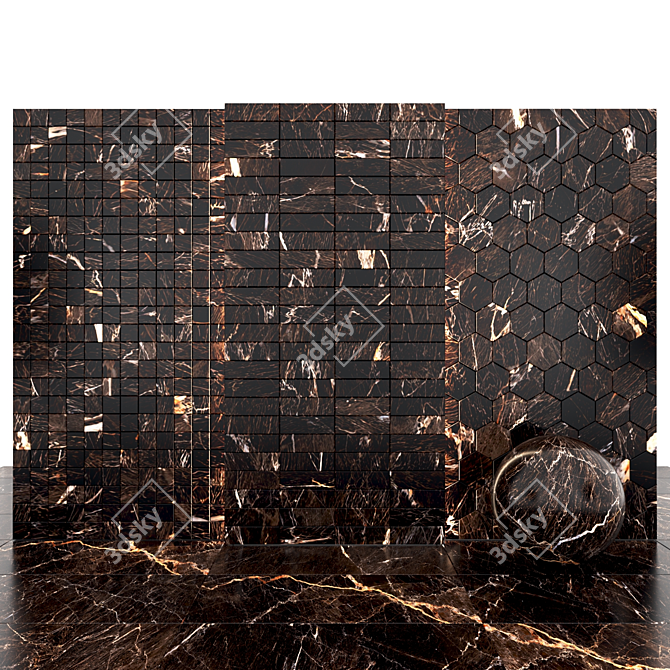 Elegant Java Brown Marble 3D model image 3