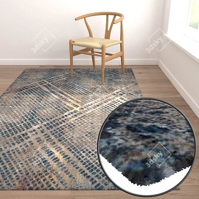 Luxury Carpets Set: High-quality Textures & Versatile Designs 3D model image 5