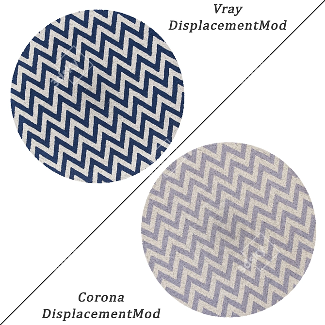 Round Carpets Set 88 - Versatile Rugs for Stunning Renders 3D model image 2