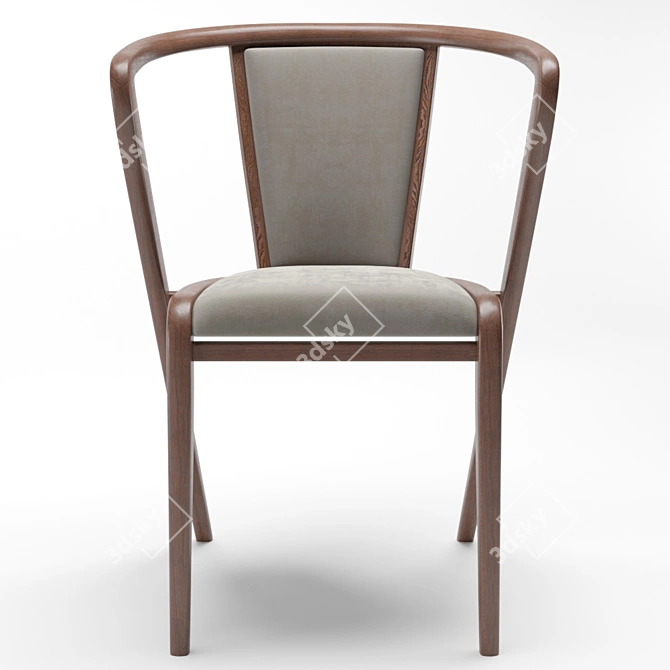 Title: Portuguese Roots Wood Chair 3D model image 2