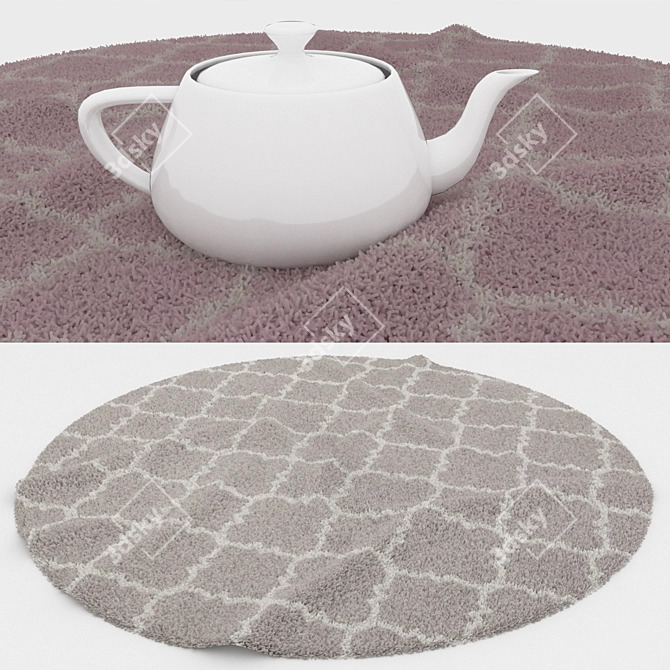 6-Piece Round Carpets Set 3D model image 3