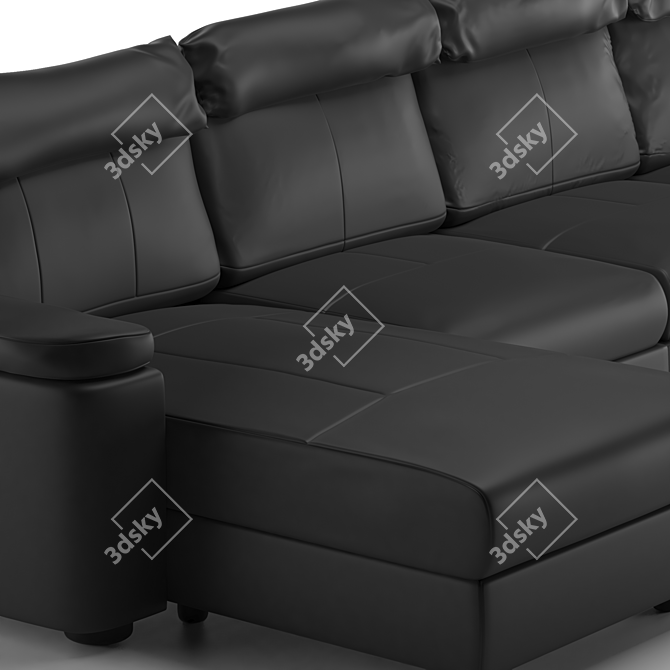 Modern LIDHULT Sectional: Stylish & Spacious 3D model image 2