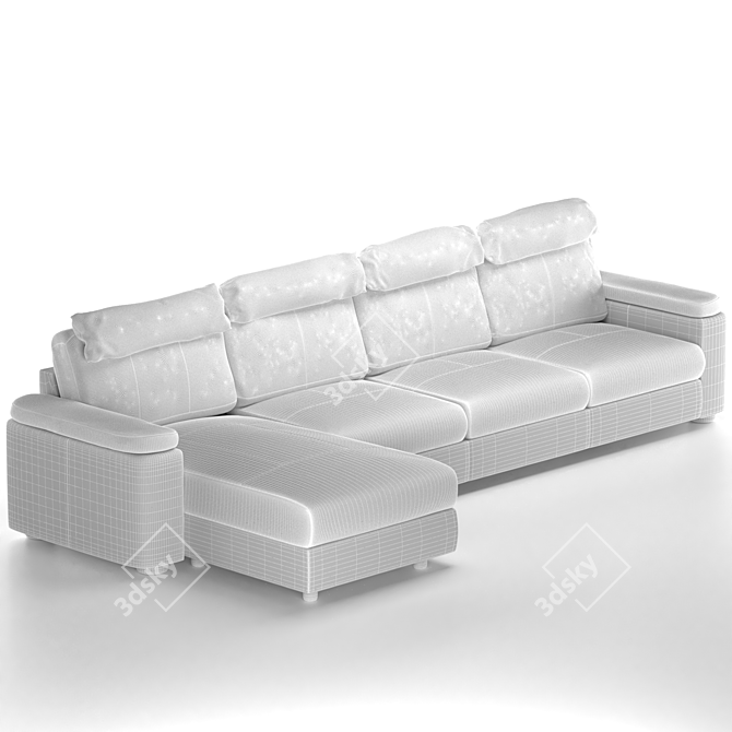 Modern LIDHULT Sectional: Stylish & Spacious 3D model image 3