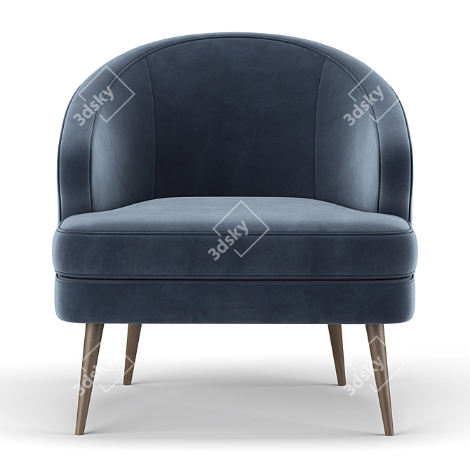 Elegant Xangai Armchair 3D model image 3