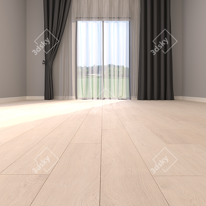 Essence Maple Parquet 15x90: Multi-Texture Flooring 3D model image 2