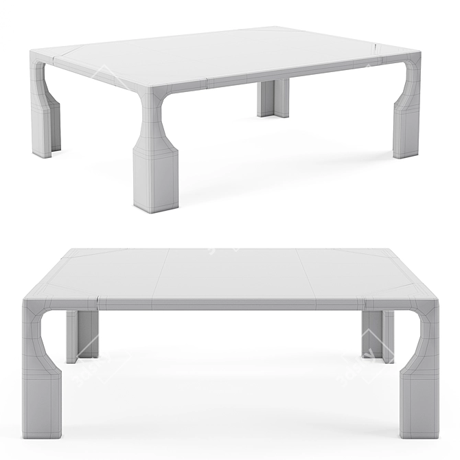 Delcourt Luh Table: Sleek and Stylish 3D model image 2