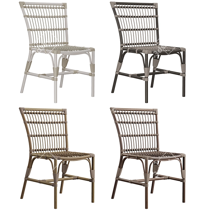 Elisabeth Outdoor Chair: Stylish and Durable 3D model image 2
