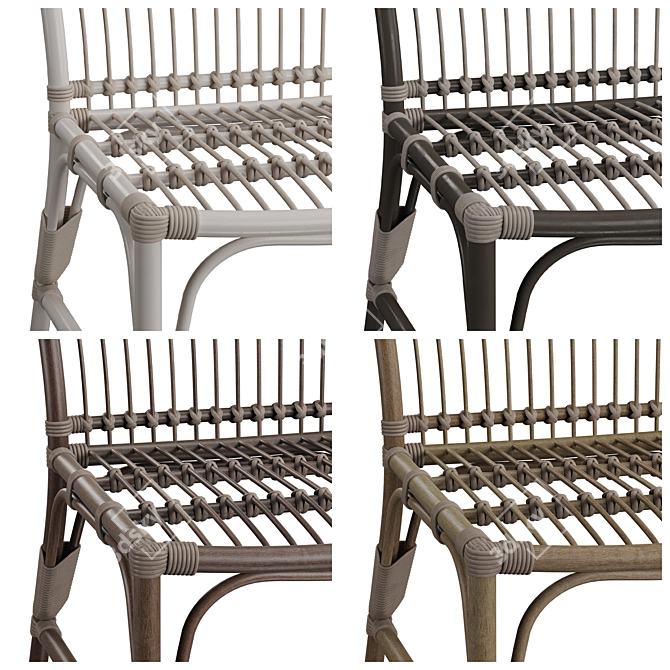 Elisabeth Outdoor Chair: Stylish and Durable 3D model image 4