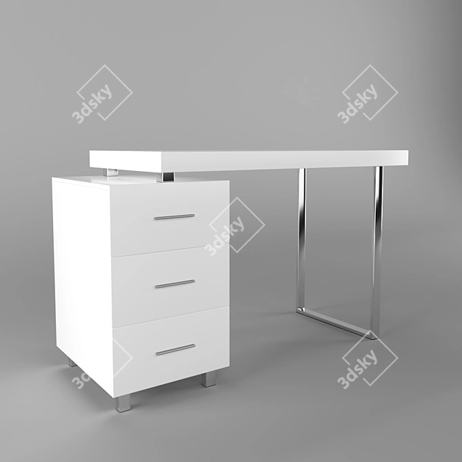 Ashby Writing Desk: Sleek and Stylish Home Office Essential 3D model image 2