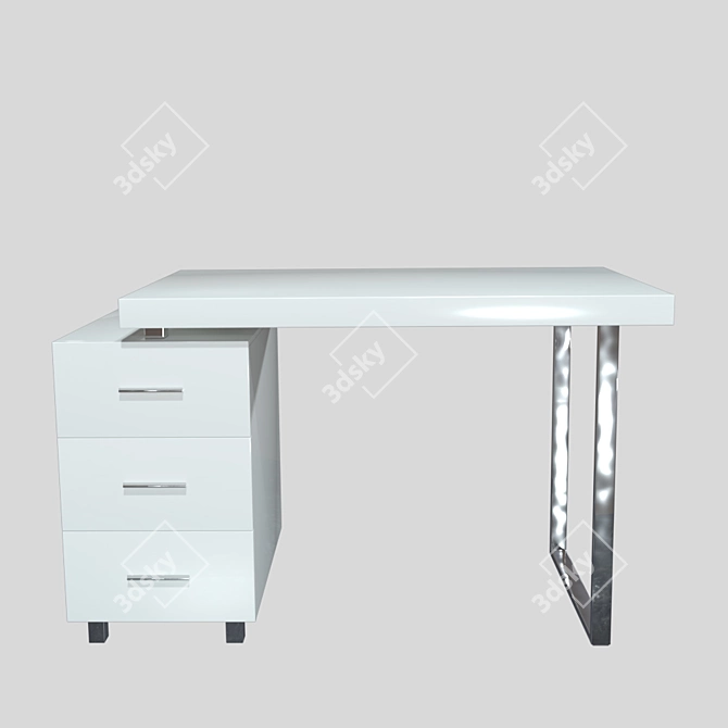 Ashby Writing Desk: Sleek and Stylish Home Office Essential 3D model image 5