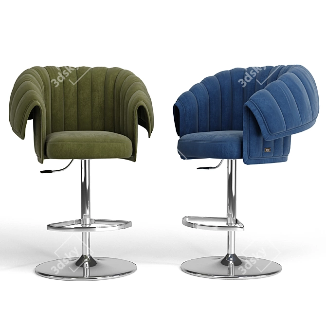 Sleek MANTA Bar Chair: Modern Design, Vray and FBX Formats 3D model image 4