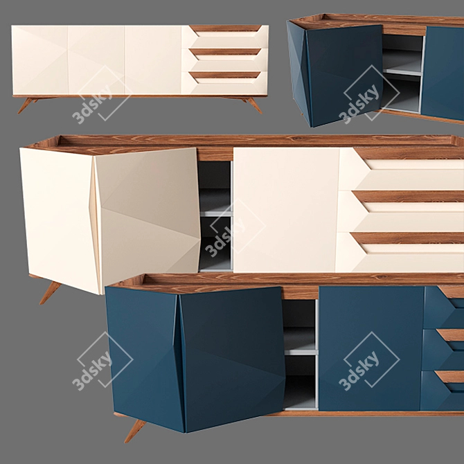 Angola Chest of Drawers - La Corda's Stylish Storage Solution 3D model image 6