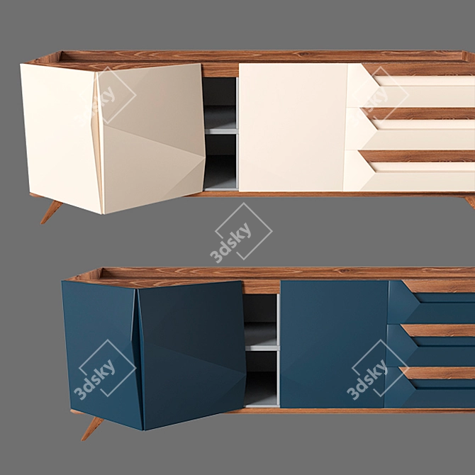 Angola Chest of Drawers - La Corda's Stylish Storage Solution 3D model image 9