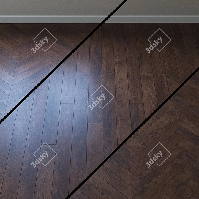 Super Natural Hard Oak Parquet 3D model image 1