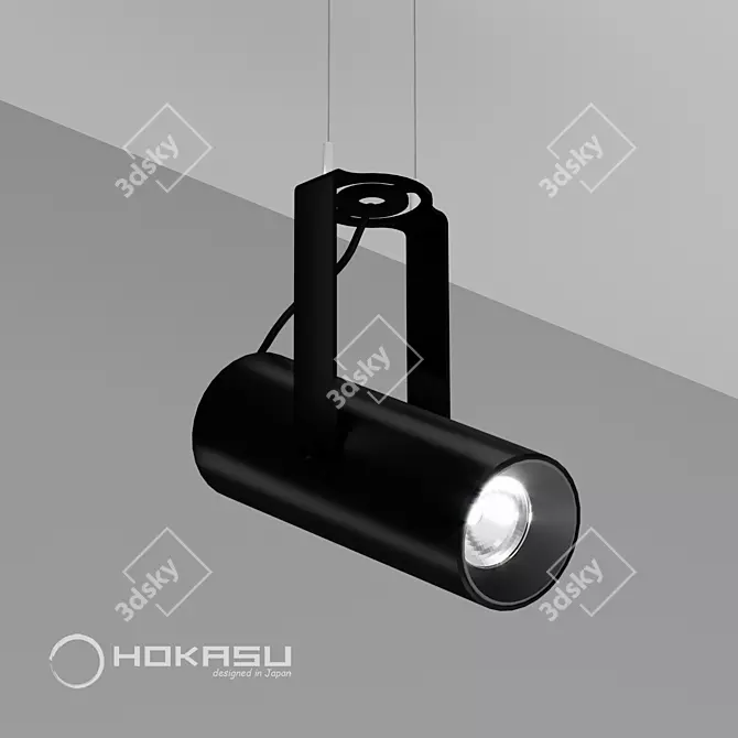 HOKASU Tube Clip Pendant Light 3D model image 1