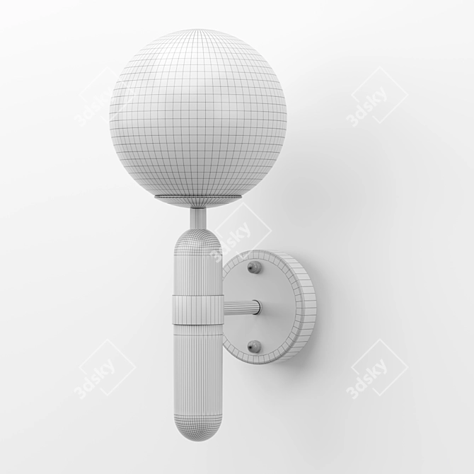 Marble Base Ball Light 3D model image 9