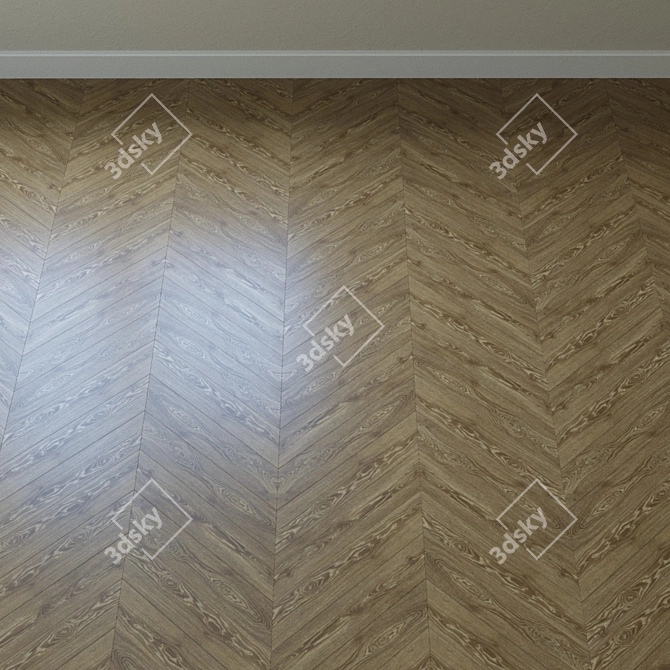 Elegant Middleton Oak Parquet 3D model image 4