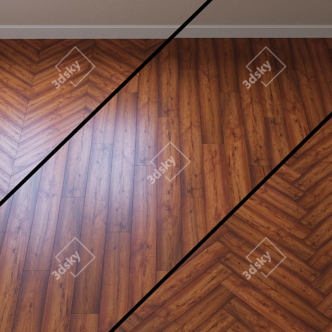 Scarlet Oak Supreme Classic Parquet 3D model image 1