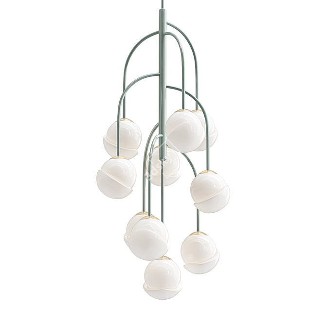 Blossoming Elegance Chandelier 3D model image 1