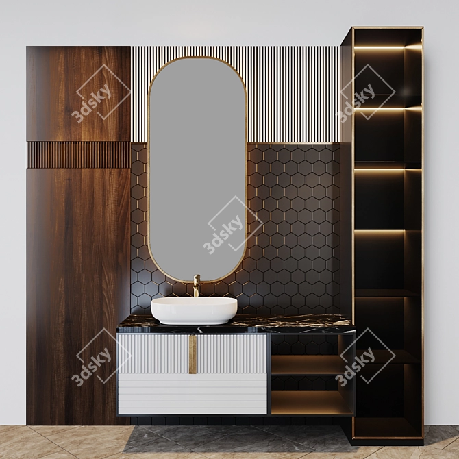 Luxurious Bath Set - Complete Bathroom Bliss 3D model image 1