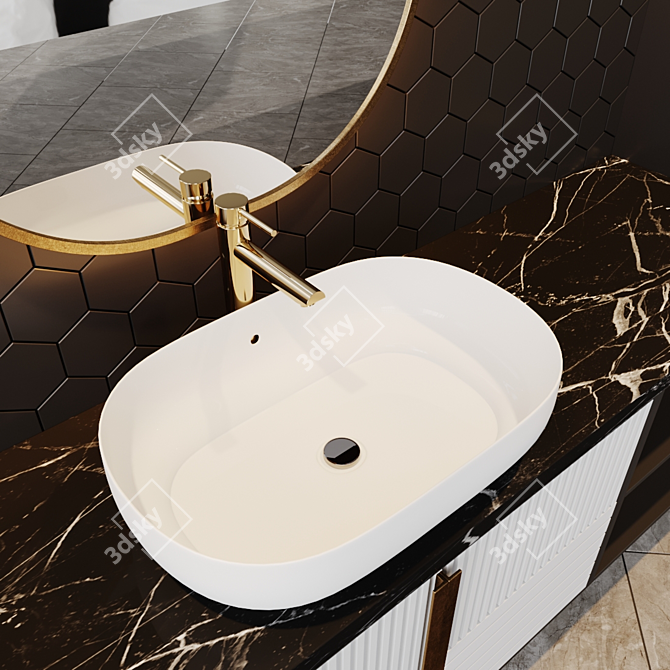 Luxurious Bath Set - Complete Bathroom Bliss 3D model image 4