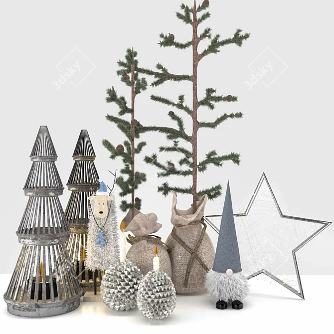 Elegant Festive Decor Set 3D model image 1