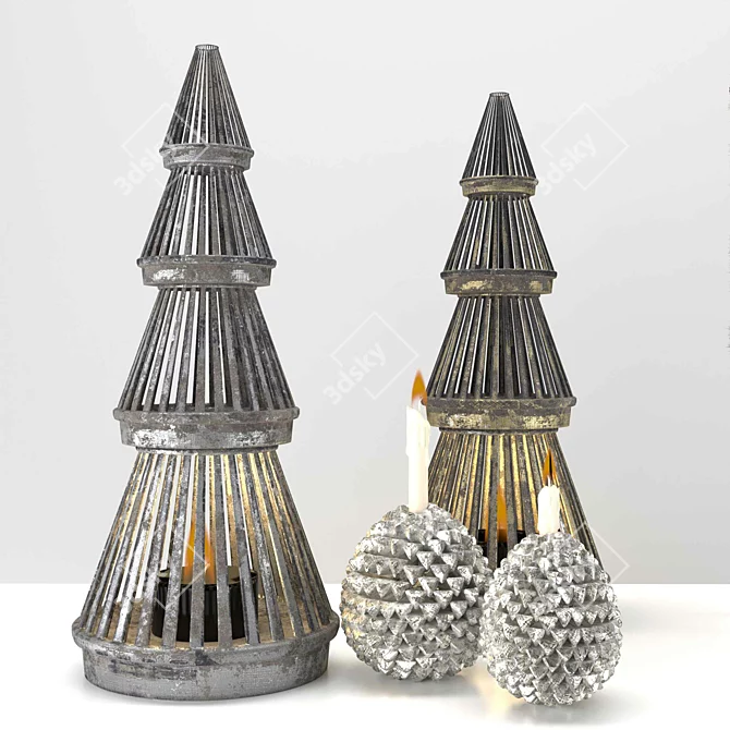 Elegant Festive Decor Set 3D model image 2