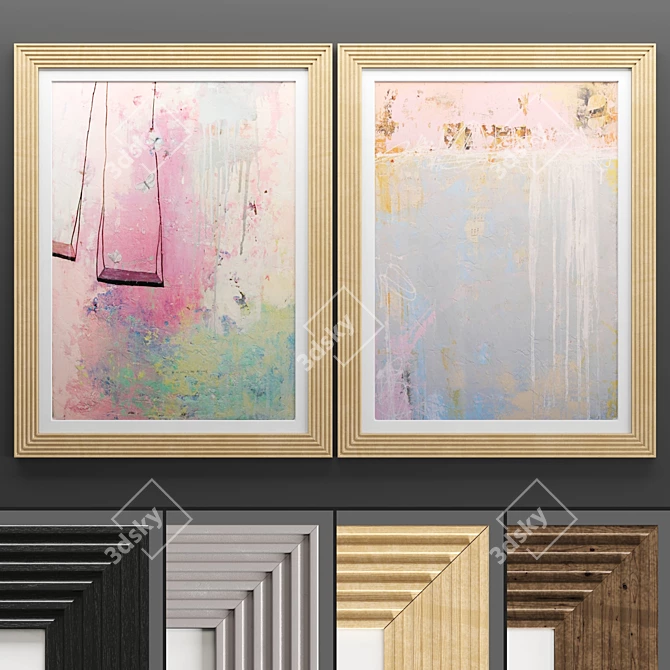 Elegant Art Frames 50x70cm 3D model image 1