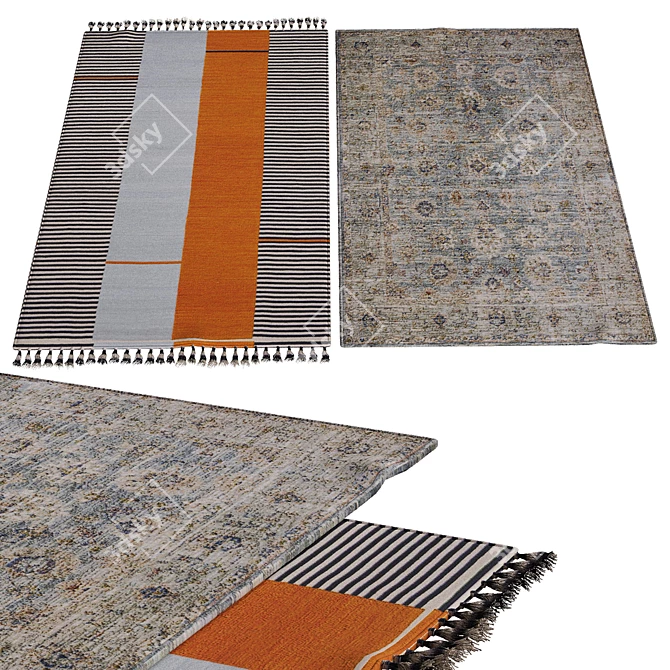 Stylish Interior Carpets 3D model image 1