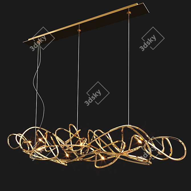 Dazzling Doodle Linear Suspension 3D model image 3