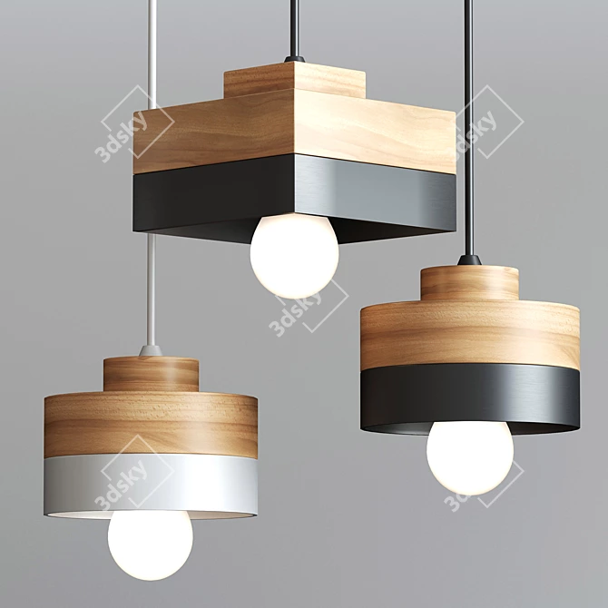 Title: Stylish Pendant Lamp - Illuminate in Elegance! 3D model image 2