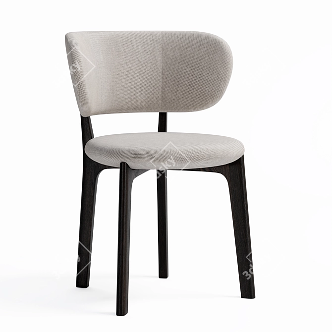 Modern Richmond Mesh Dining Chair 3D model image 1