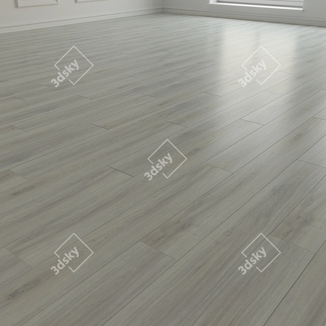 Classic Oak Laminate Flooring 3D model image 2