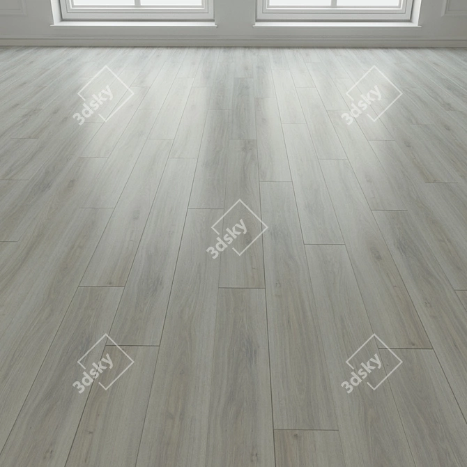 Classic Oak Laminate Flooring 3D model image 3