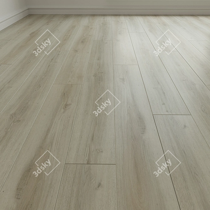 Premium Oak Laminate Flooring 3D model image 1