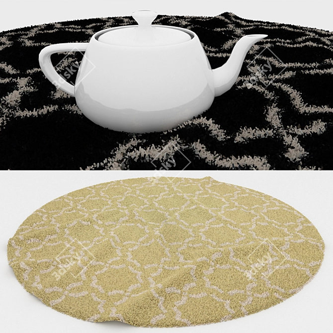 6-Piece Round Carpets Set 3D model image 3