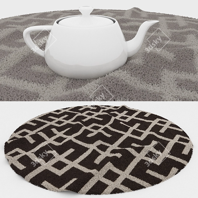 Versatile Round Carpets Set 3D model image 3